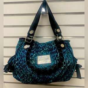 Blue leopard print betsey Johnson bag